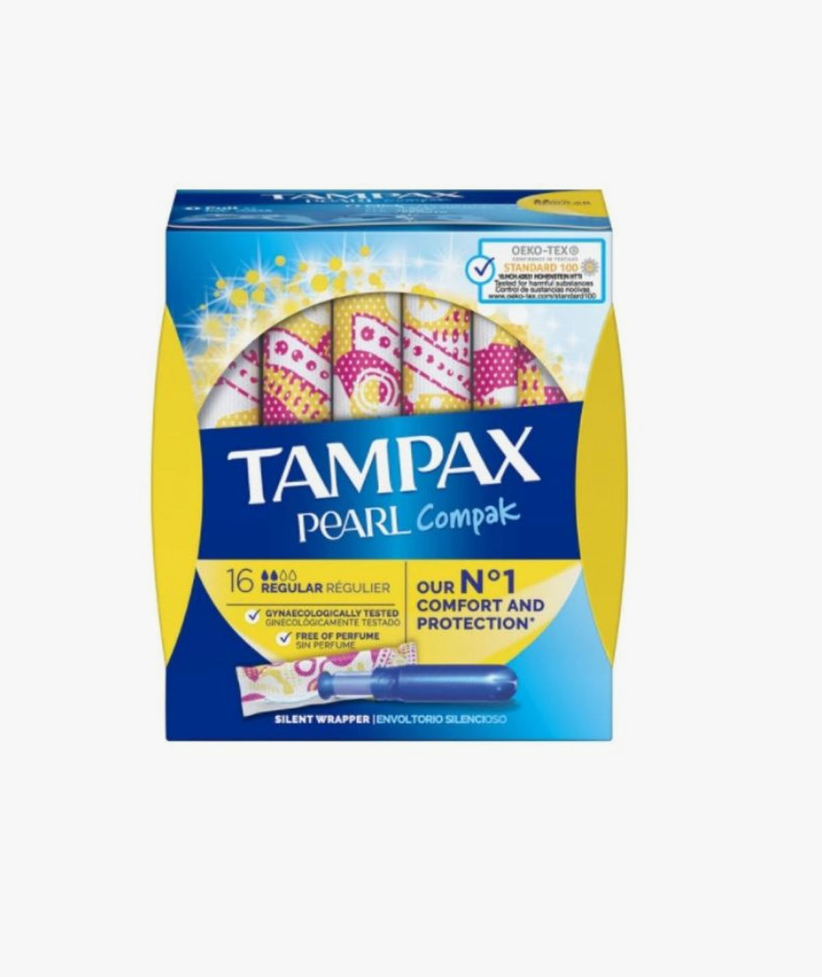 electrodo tumor civilización Tampax Compak Pearl Tampon 100%Algodon Regular 1
